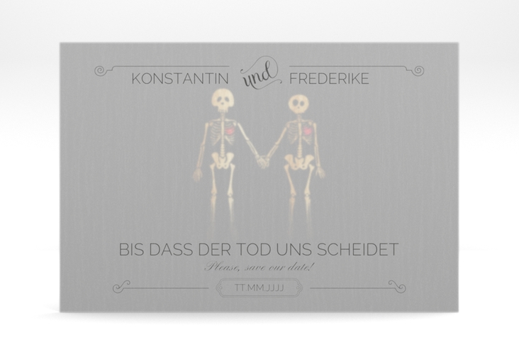 Save the Date Deckblatt Transparent Bones A6 Deckblatt transparent hochglanz