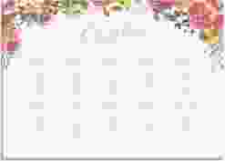 Sitzplan Leinwand Hochzeit Flowerbomb 70 x 50 cm Leinwand weiss
