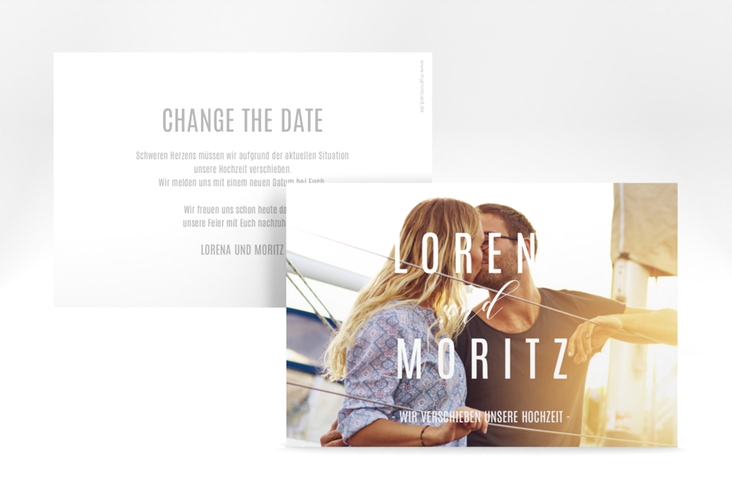Change the Date-Karte Memory A6 Karte quer weiss hochglanz