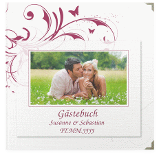Klick: Details zu Gästebuch Selection Hochzeit "Palma" anzeigen Gästebuch Selection Hochzeit Palma Leinen-Hardcover pink