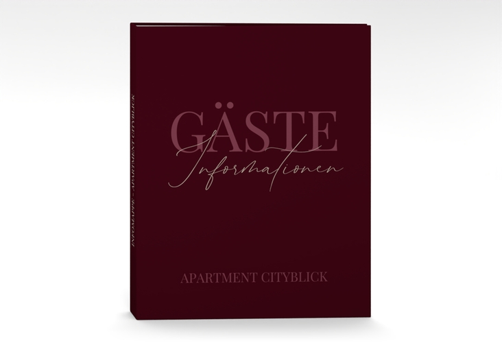 Gästemappe Ferienwohnung A4 Ferienapartment Gästemappe A4 rot