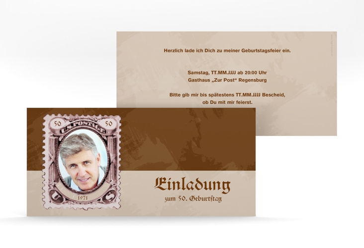 Einladungskarte "Ludwig" DIN lang