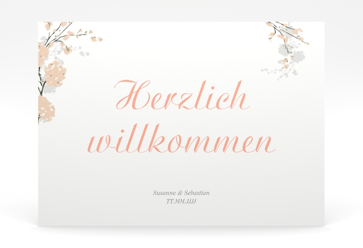 Willkommensschild Poster Salerno 70 x 50 cm Poster apricot