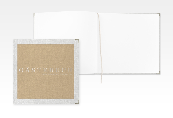 Gästebuch Selection Hochzeit Simply Leinen-Hardcover beige