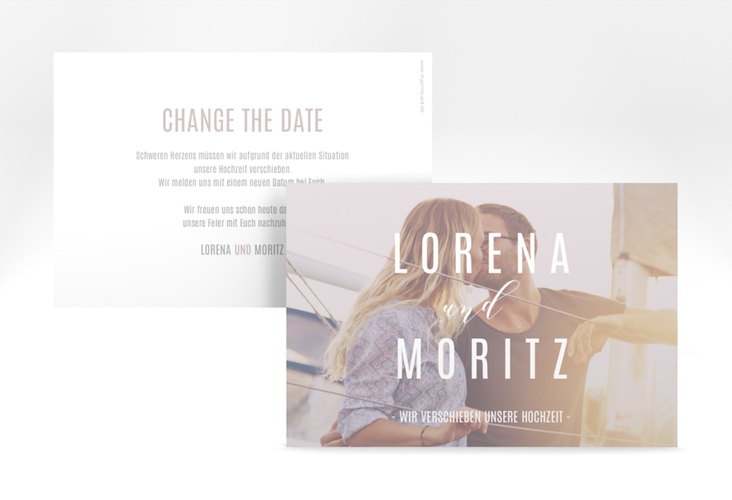 Change the Date-Karte Memory A6 Karte quer grau