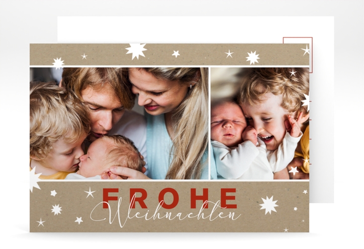 Weihnachtskarte Sternenglanz A6 Postkarte