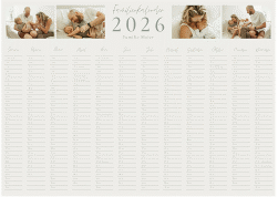 Jahreskalender Poster Jahresplan 70 x 50 cm Poster weiss