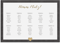 Klick: Details zu Sitzplan Poster Hochzeit "Sparkly" anzeigen Sitzplan Poster Hochzeit Sparkly 70 x 50 cm Poster gold