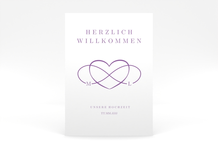 Willkommensschild Poster Infinity 50 x 70 cm Poster lila