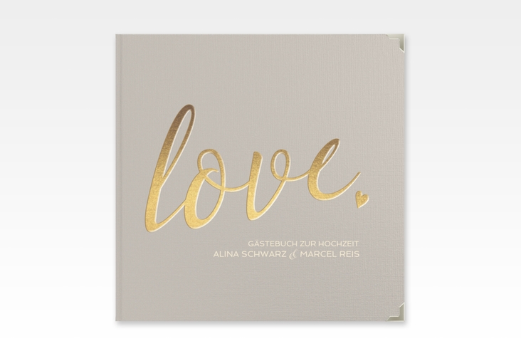 Gästebuch Selection Hochzeit Glam Leinen-Hardcover grau