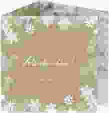Dankeskarte Hochzeit Snowfall quadr. Doppel-Klappkarte kraftpapier mit Schneeflocken für Winterhochzeit