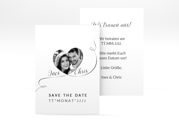 Save the Date-Visitenkarte Dolce Visitenkarte hoch