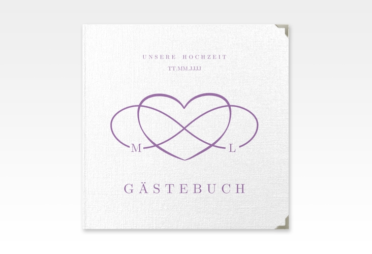 Gästebuch Selection Hochzeit Infinity Leinen-Hardcover lila
