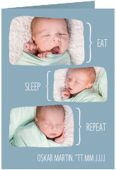 Geburtskarte "Sleepy"