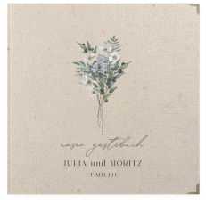 Klick: Details zu Gästebuch Selection Hochzeit "Sträußchen" anzeigen Gästebuch Selection Hochzeit Sträußchen Leinen-Hardcover Kraftpapier mit kleinem Blumenbouquet im Nostalgie-Design