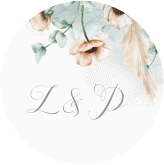 Klick: Details zu Aufkleber Hochzeit "Anemone" anzeigen Aufkleber Hochzeit Anemone Aufkleber, selbstklebend, rund mint