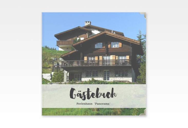 Gästebuch Selection Ferienhaus Panorama Leinen-Hardcover mit großem Foto