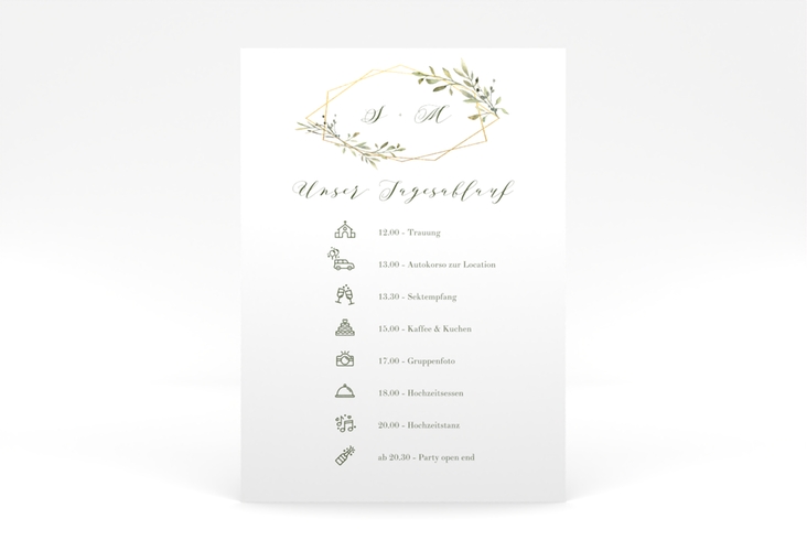Tagesablauf Poster Hochzeit Acacia 50 x 70 cm Poster