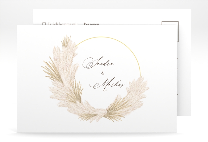 Antwortkarte Pumila A6 Postkarte weiss