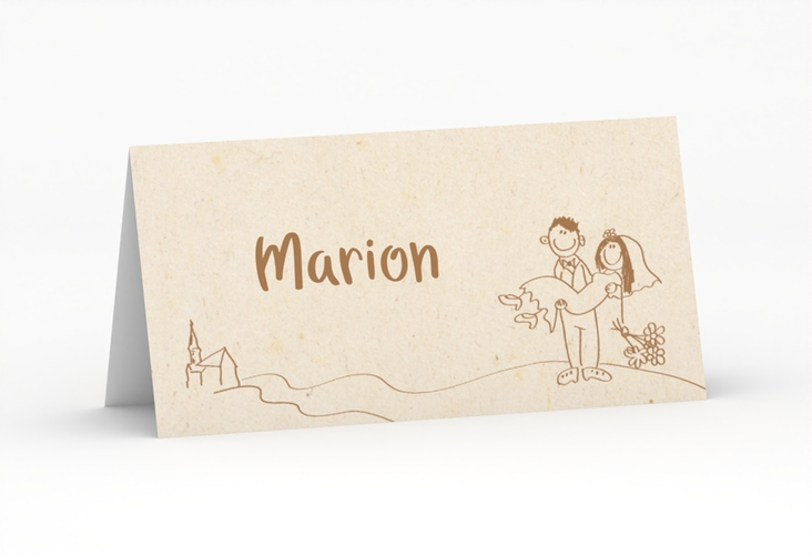 Tischkarte Hochzeit Pisa Tischkarten beige