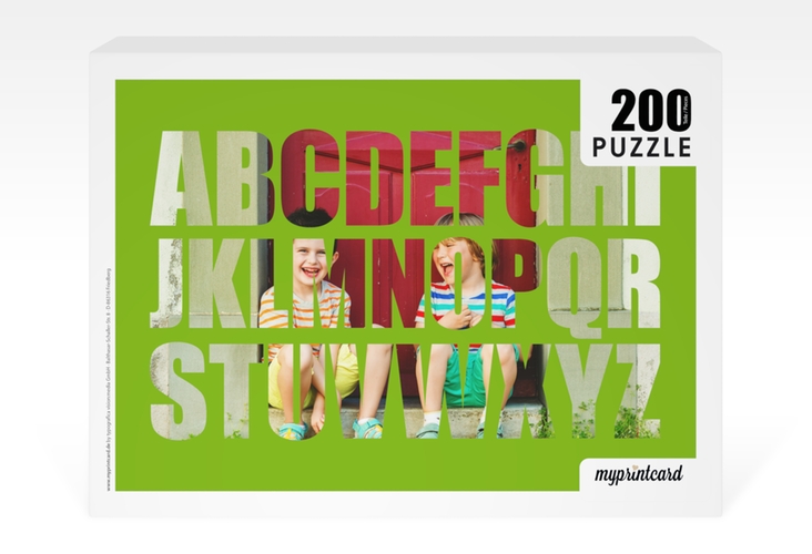 Fotopuzzle 200 Teile Buchstaben 200 Teile gruen