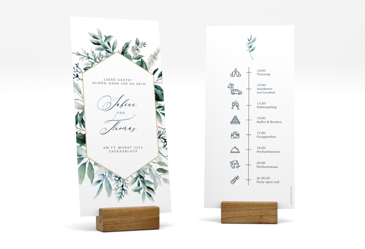 Tagesablauf Hochzeit Lumiere lange Karte hoch