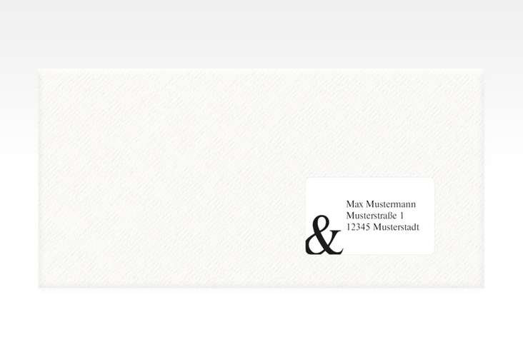 Empfängeretikett Hochzeit And 63,5 x 38,1 mm weiss