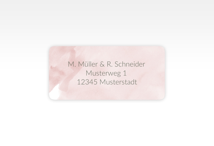 Absenderetikett Hochzeit Pfingstrosen 45,7 x 21,2 mm rosa