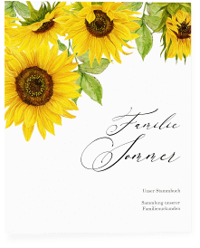 Klick: Details zu Stammbuch A4 "Sonnenblume" anzeigen Stammbuch A4 Sonnenblume Stammbuch A4 weiss