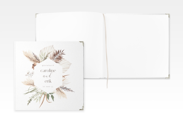 Gästebuch Selection Hochzeit Bohemian Leinen-Hardcover weiss