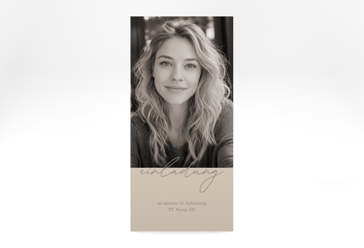Einladung Geburtstag Lebensalter lange Karte hoch