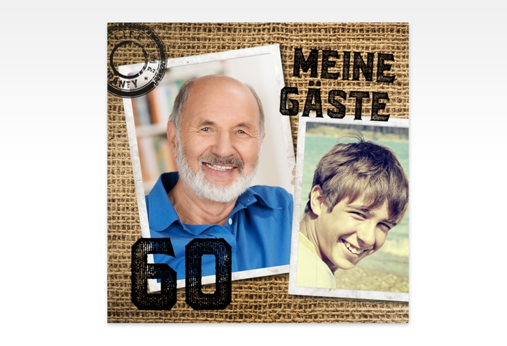 Gästebuch Creation Geburtstag Lifetime 20 x 20 cm, Hardcover braun