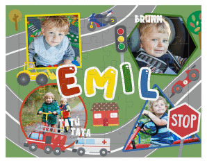 Fotopuzzle 40 Teile Fahrzeuge 40 Teile bunt