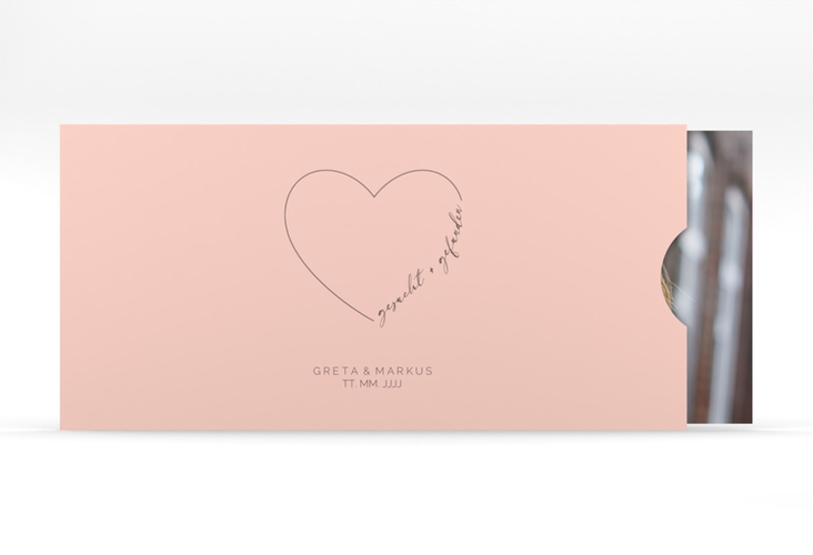 Hochzeitseinladung Lebenstraum Einsteckkarte rosa
