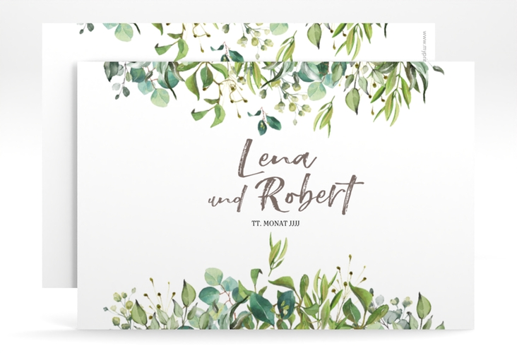 Save the Date-Karte Natural A6 Karte quer weiss