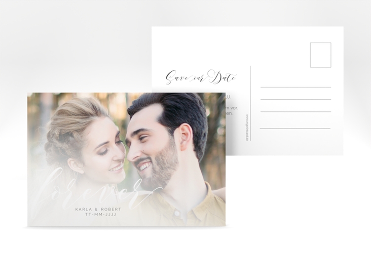 Save the Date-Postkarte Promise A6 Postkarte weiss