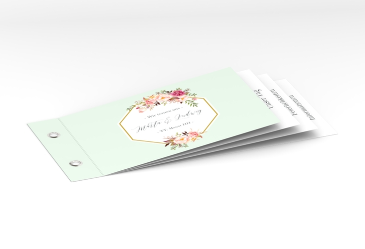 Hochzeitseinladung Prachtvoll Booklet mint hochglanz