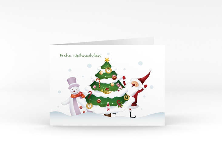 Weihnachtskarte "Schneetreiben" A6 Klappkarte Quer