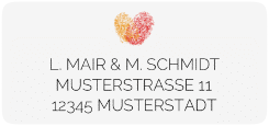Klick: Details zu Absenderetikett Hochzeit "Fingerprint" anzeigen Absenderetikett Hochzeit "Fingerprint" 45,7 x 21,2 mm pink