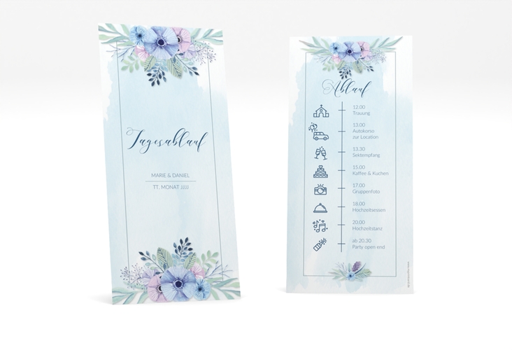 Tagesablauf Hochzeit Surfinia lange Karte hoch