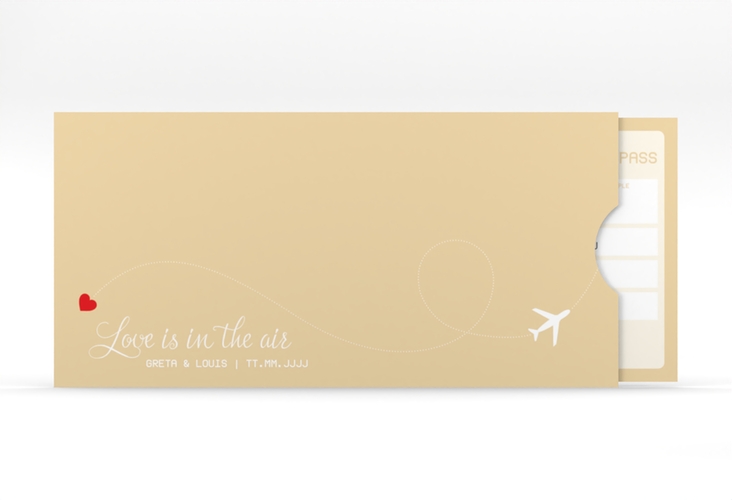 Hochzeitseinladung Weddingpass Einsteckkarte beige