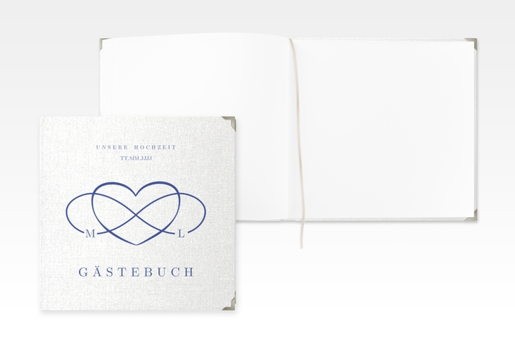 Gästebuch Selection Hochzeit Infinity Leinen-Hardcover blau