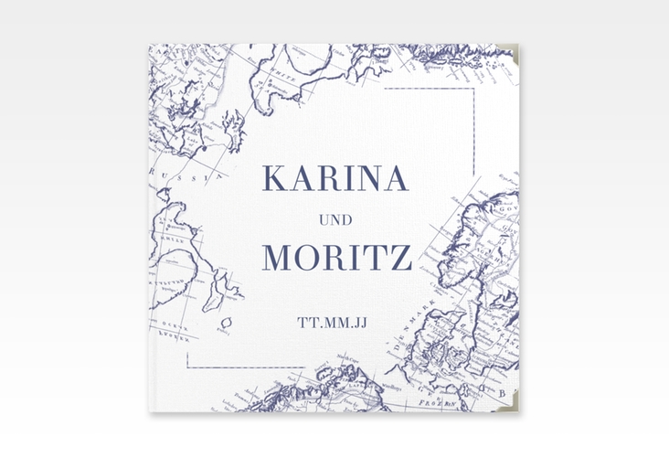 Gästebuch Selection Hochzeit Voyage Leinen-Hardcover blau