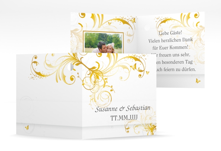 Geschenkanhänger Hochzeit Palma Geschenkanhänger 10er Set gold