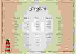 Sitzplan Poster Hochzeit Sylt 70 x 50 cm Poster braun mit Leuchtturm