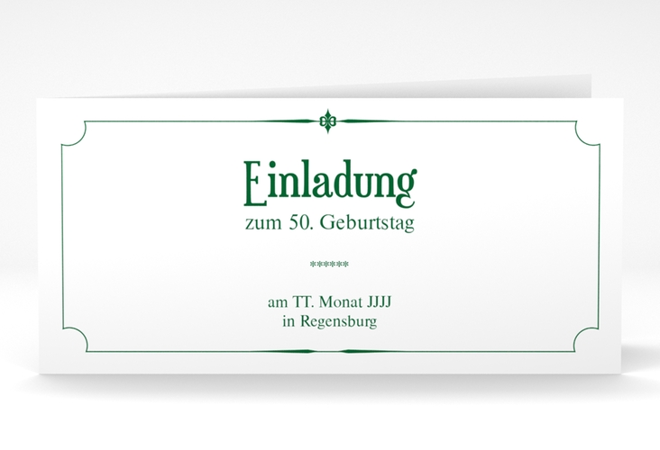 Einladungskarte "Helmut/Helmine" DIN lang Klappkarte