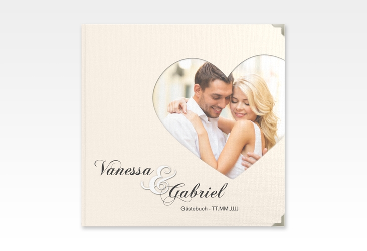 Gästebuch Selection Hochzeit Sweetheart Leinen-Hardcover beige