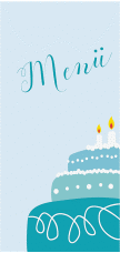 Menükarte Geburtstag "Cake"