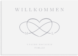 Klick: Details zu Willkommensschild Leinwand "Infinity" anzeigen Willkommensschild Leinwand "Infinity" 70 x 50 cm Leinwand blau