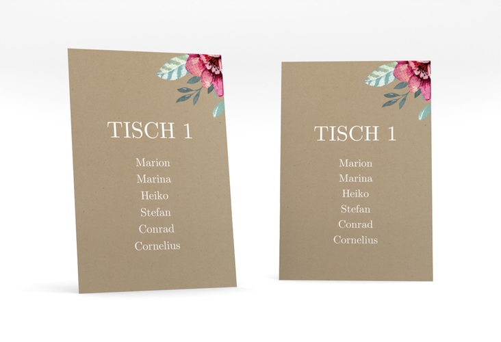 Tischaufsteller Hochzeit Blooming Tischaufsteller